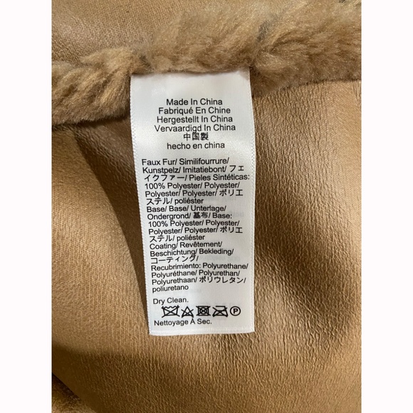 NWT Woman’s J Crew Faux Fur Teddy Bear Brown Pea Coat, Size Small - Picture 7 of 9